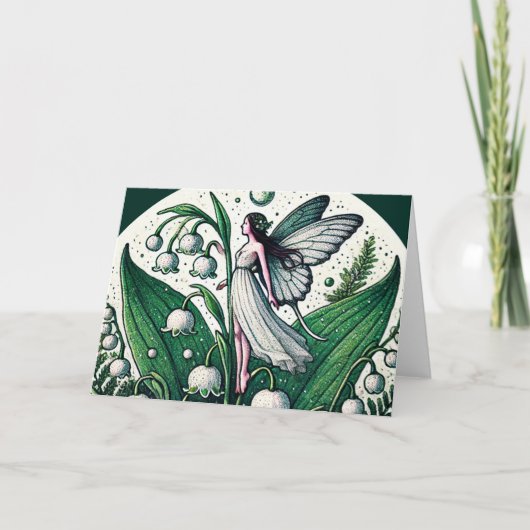 スズラン妖精のイラスト　春 カード (正面)