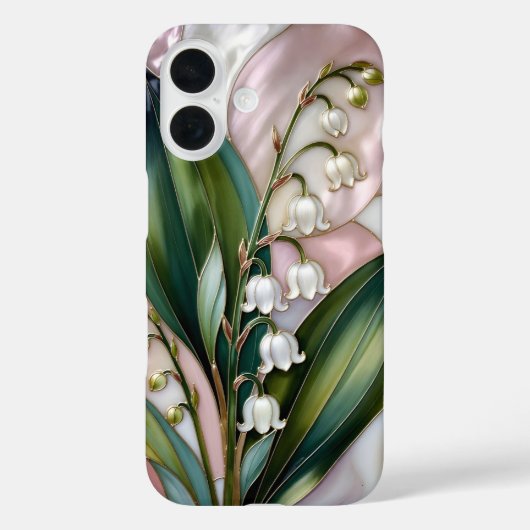 スズラン風ステンドグラスデザインのiPhoneケース Case-Mate iPhoneケース (裏面)