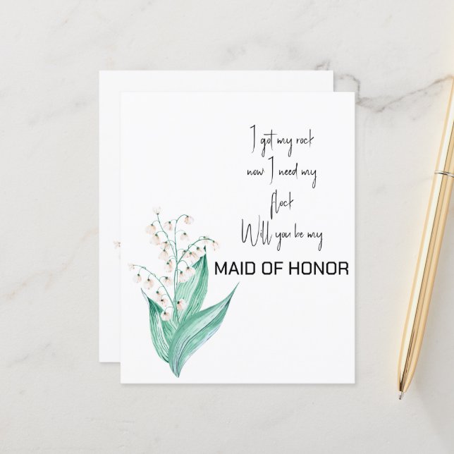 スズラン　あなたは私のメイドオブオナーになってくれますか (正面/裏面インサイチュ)