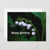 スズラン シロバナ スプリング バースデー ポストカード (正面/裏面)