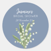 スズラン ブーケ ブライダルシャワー ラウンドシール (正面)