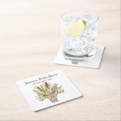 スズラン ブーケ ブライダル シャワー スクエアペーパーコースター (インサイチュ)