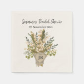 スズラン ブーケ ブライダル シャワー スタンダードカクテルナプキン (正面)