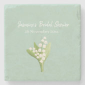 スズラン ブーケ ブライダル シャワー ストーンコースター (正面)