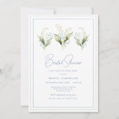 スズラン モダン ブライダル シャワー 招待状 (正面)