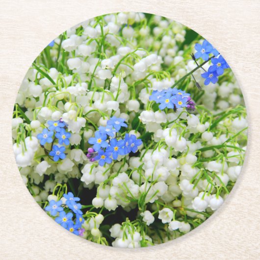 スズラン ラウンドペーパーコースター (正面)