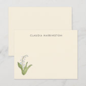 スズラン 手描き イラスト 春の花束 ノートカード (正面/裏面)