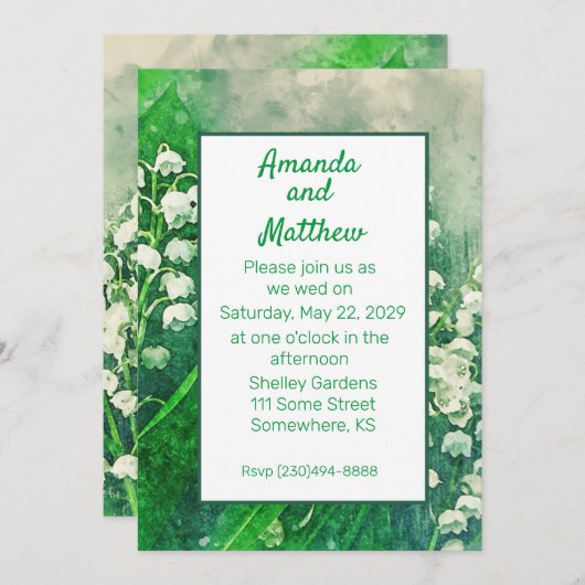 スズラン 春の庭園 招待状 (正面/裏面)