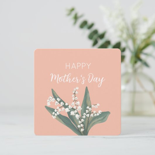 スズラン 母の日のお祝い シーズンカード (スタンド正面)