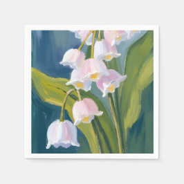 スズラン | 水彩画フラワー スタンダードカクテルナプキン