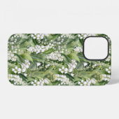 スズラン 白と緑の花 アート iPhoneケース (裏面横)