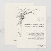 スズラン 結婚式招待状 招待状 (正面/裏面)