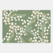 スズラン 花のデザイン ラッピングペーパーシート (正面2)