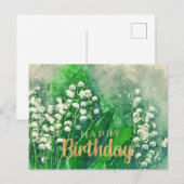 スズラン 花のバースデー ポストカード (正面/裏面)