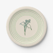 スズラン 花 紙皿 (正面)