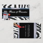 スズ付きゼブラ絵を描パターン 名刺 (正面/裏面)