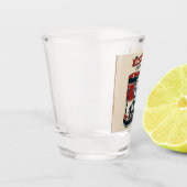 スズ広告の古いバッグ・コーヒーの兆候 ショットグラス (左)
