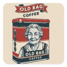 スズ広告の古いバッグ・コーヒーの兆候