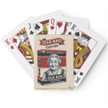 スズ広告の古いバッグ・コーヒーの兆候