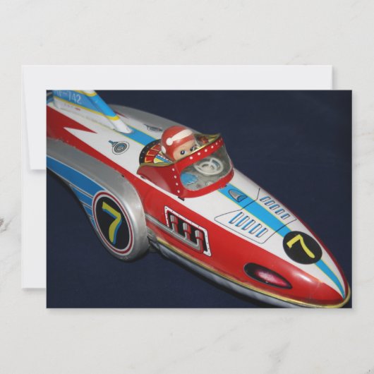 スズ玩具宇宙/ロケット船招待状 招待状 (正面)