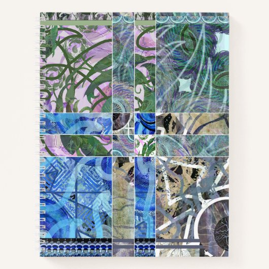 スセアブルースタジオエレメンタル万華鏡のように千変万化するパターンノート ノートブック (正面)
