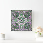 スセアブルースタジオガーデンマンデラクロック スクエア壁時計 (ホーム)