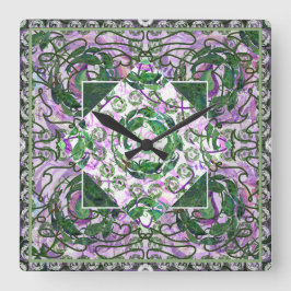 スセアブルースタジオガーデンマンデラクロック スクエア壁時計