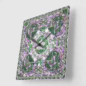 スセアブルースタジオガーデンマンデラクロック スクエア壁時計 (傾斜)