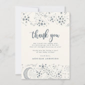 スタお洒落リー・ナイト・ブルー&クリームありがとう サンキューカード (正面)