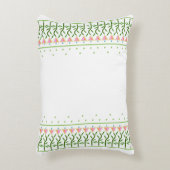 スタかわいらしイ縁どルの花芸 アクセントクッション (正面(垂直))