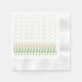 スタかわいらしイ縁どルの花芸 縁ありカクテルナプキン (正面)