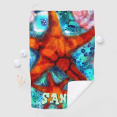 スタイお洒落フィシーシェルビーチパーソナライズされた ゴルフタオル (インサイチュ)