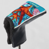 スタイお洒落フィシーシェルビーチパーソナライズされた ゴルフヘッドカバー (3/4 正面)