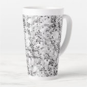 スタイエレガントルが詰まった白黒デザイン カフェラテマグ (右アングル)