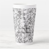 スタイエレガントルが詰まった白黒デザイン カフェラテマグ (正面)