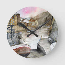 スタイト、北ヨークシャー、イギリス水彩 ラウンド壁時計