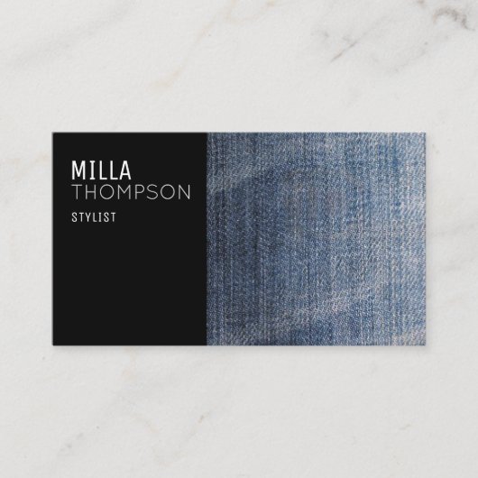 スタイモダンリスト用のブルージーンズの名刺 名刺 (正面)