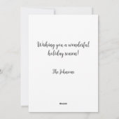 スタイライズされたクリスマスツリー シーズンカード (裏面)