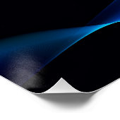 スタイライズされたクリスマスツリー SlipperyJoe が青く光る青い星 様々なサイズの輝く光  ポスター (コーナー)