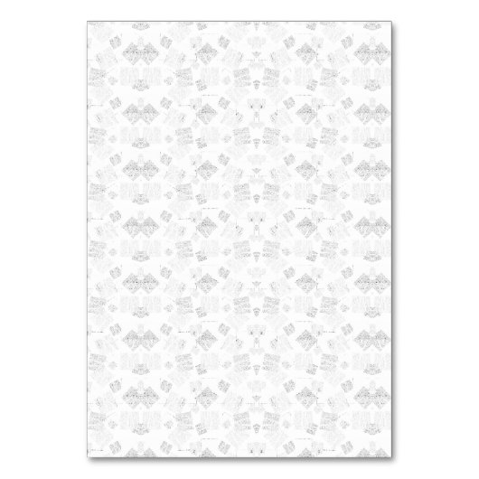 スタイライズされた図形の抽象的なリピートパターン テーブルナンバー (正面)