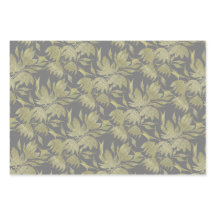 スタイライズされた花のアートデコ ゴールドとグレー