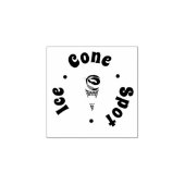 スタイライズアイスクリームコーンロイヤリティロゴ ラバースタンプ (インプリント)