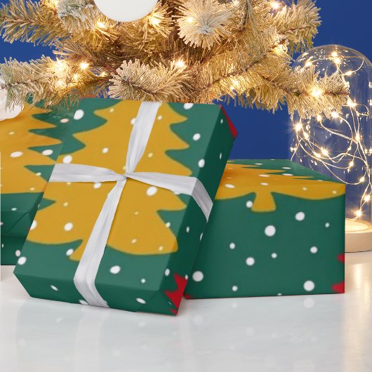 スタイライズドクリスマス抱き枕とのシームレスなパターン ラッピングペーパー