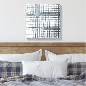スタイラス – パターンのチェック キャンバスプリント (インサイチュ (寝室))