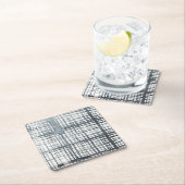 スタイラス – パターンのチェック スクエアペーパーコースター (インサイチュ)