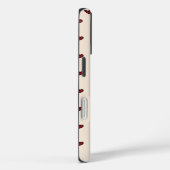 スタイリストかわいい甘い赤いハートパターンモノグラム Case-Mate iPhoneケース (裏面 / 右)