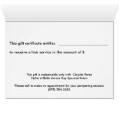 スタイリストのギフト券 (内部横(下))