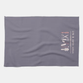 スタイリストのサイン – パーソナライズされたサロンタオル キッチンタオル (横)