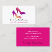 スタイリストのファッションのブロガーのハイヒールの魅力的な輝き 名刺 (正面/裏面)