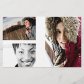 スタイリストのモデル写真の昇進カードの模倣 チラシ (裏面)